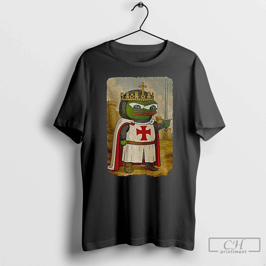 Premium Pepe The Frog Apu Apustaja Templar Knight - Adult & Kids T-Shirts, Sweatshirts & Hoodies apparel design preview 1