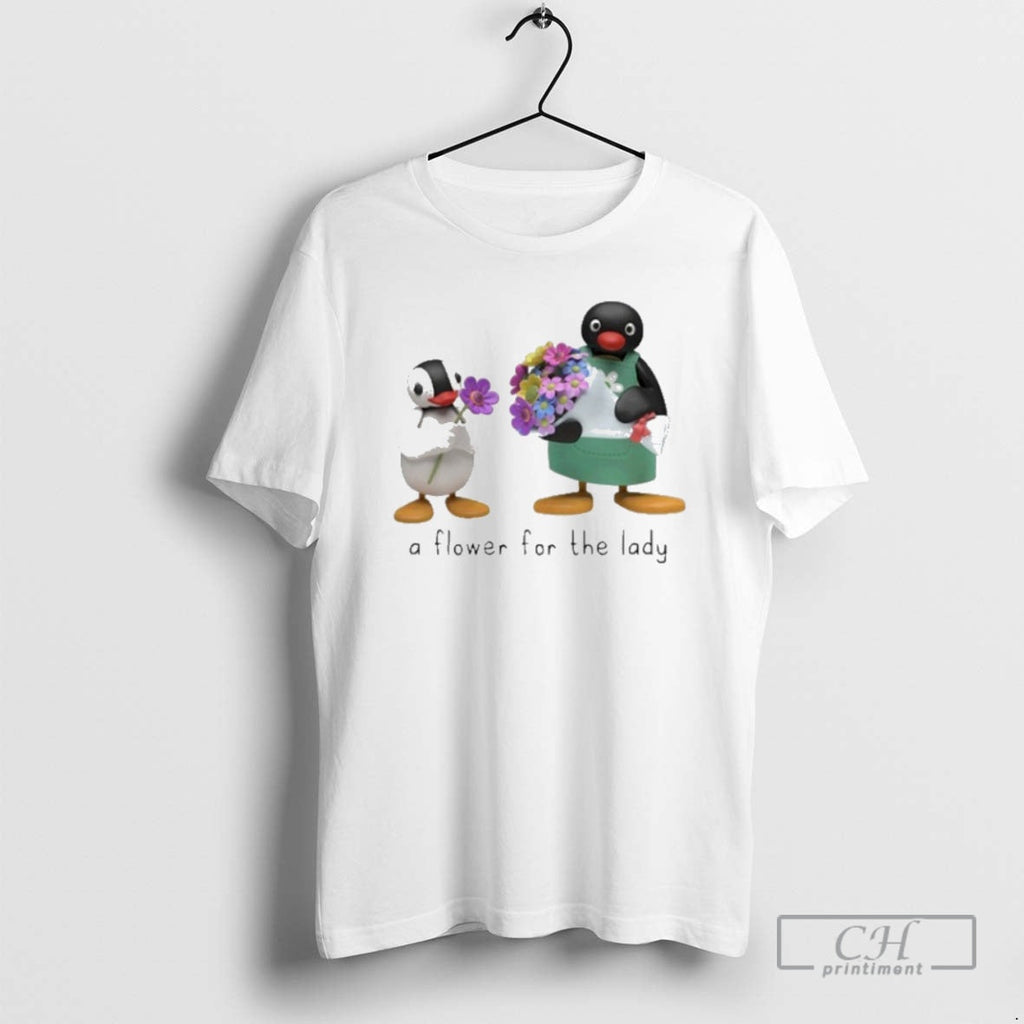 Premium Pingu And Pinga A Flower For The Lady Sweater - Adult & Kids T-Shirts, Sweatshirts & Hoodies apparel design preview 1