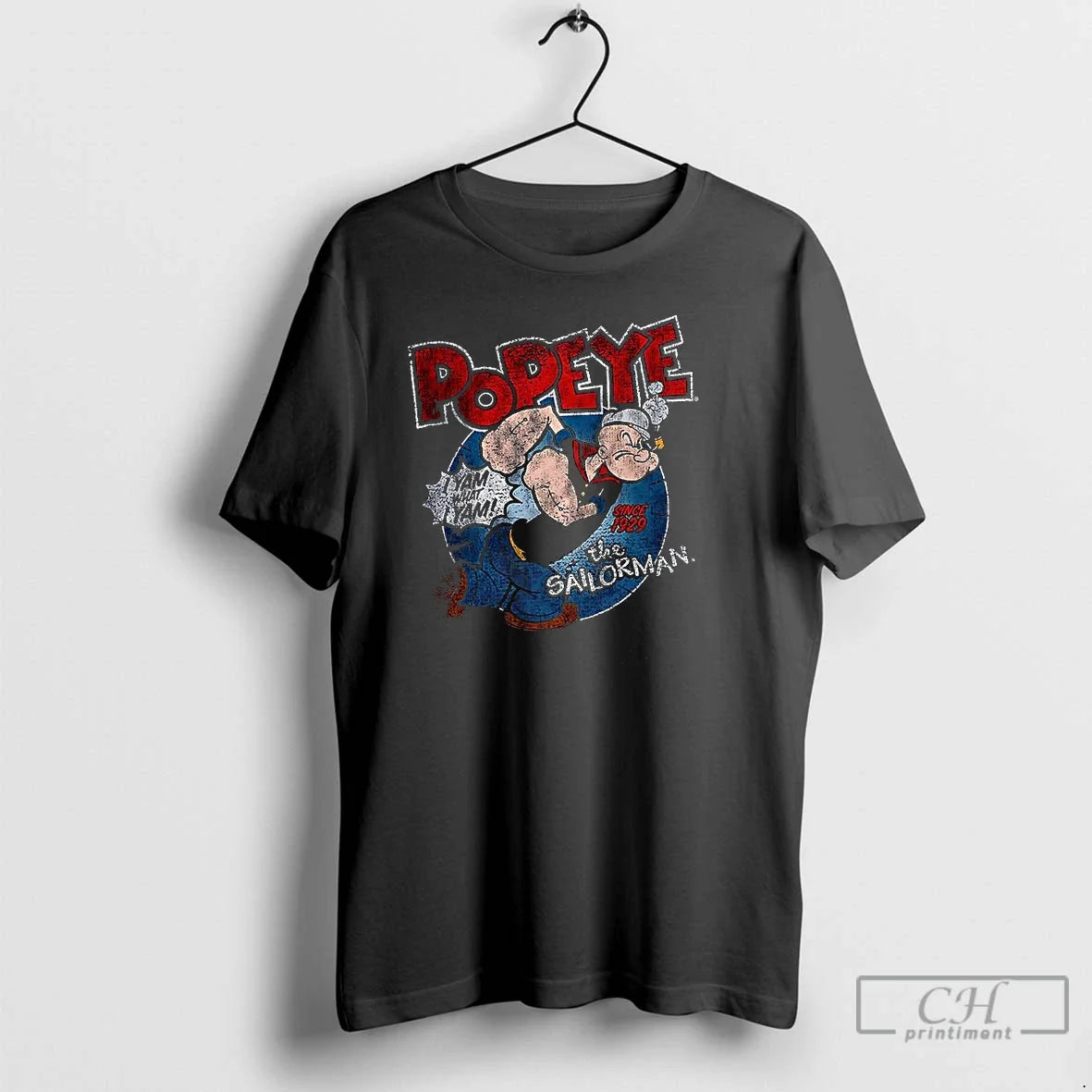 Premium Popeye The Sailorman I Yam What Cartoon - Adult & Kids T-Shirts, Sweatshirts & Hoodies apparel design preview 1