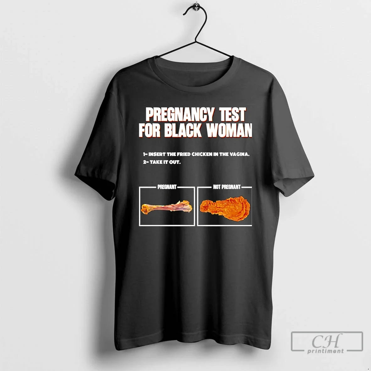 Premium Pregnancy Test For Black Woman Christmas - Adult & Kids T-Shirts, Sweatshirts & Hoodies apparel design preview 1
