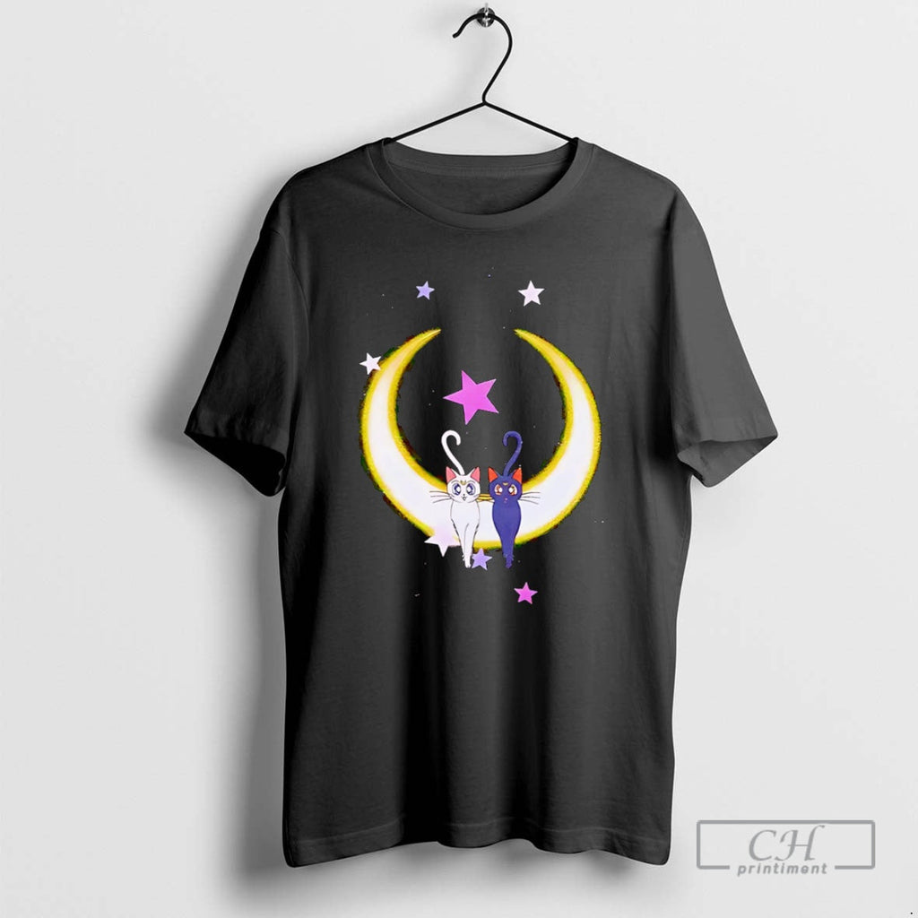 Premium Pretty Guardian Sailor Moon Luna And Artemis - Adult & Kids T-Shirts, Sweatshirts & Hoodies apparel design preview 1