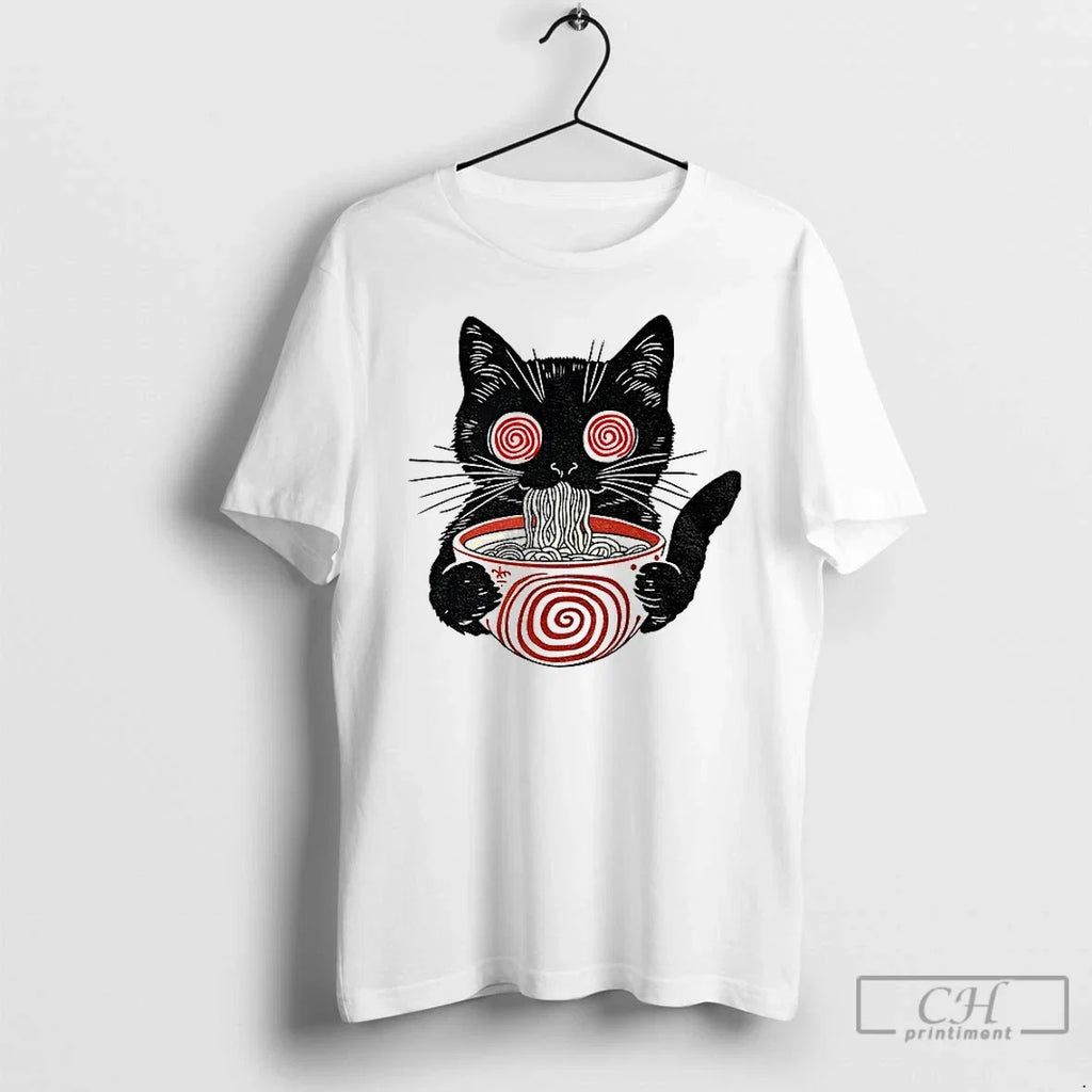 Premium Psychedelic Ramen Cat Japanese Foodie - Adult & Kids T-Shirts, Sweatshirts & Hoodies apparel design preview 1