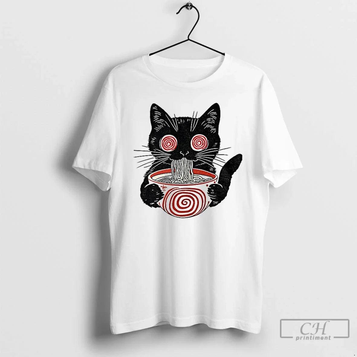Premium Psychedelic Ramen Cat Japanese Foodie - Adult & Kids T-Shirts, Sweatshirts & Hoodies apparel design preview 1