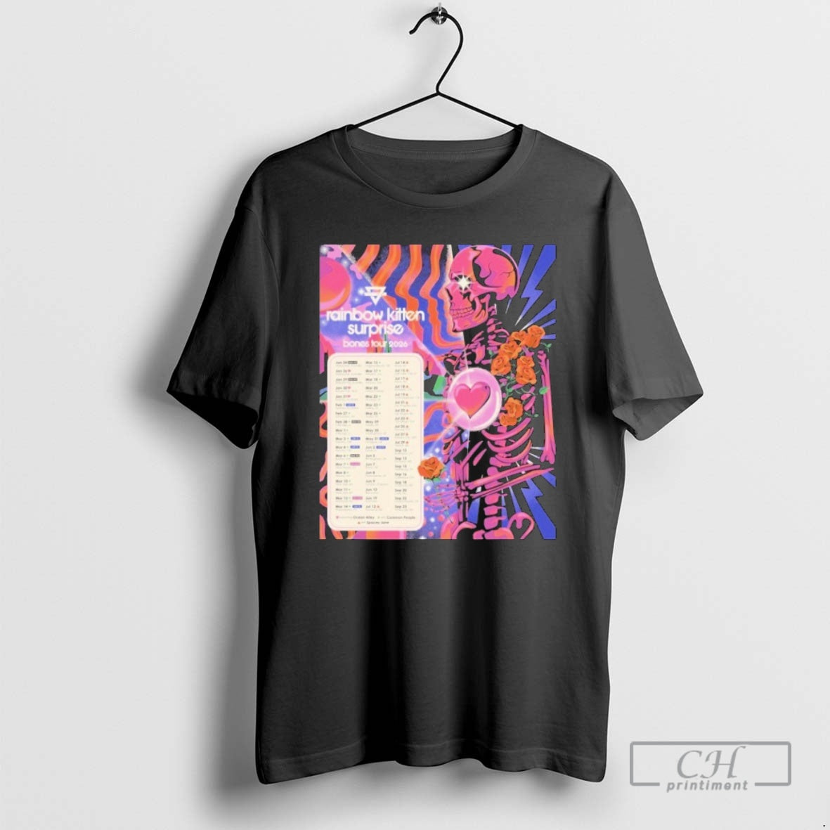 Premium Rainbow Kitten Surprise Bones Tour 2026 - Adult & Kids T-Shirts, Sweatshirts & Hoodies apparel design preview 1