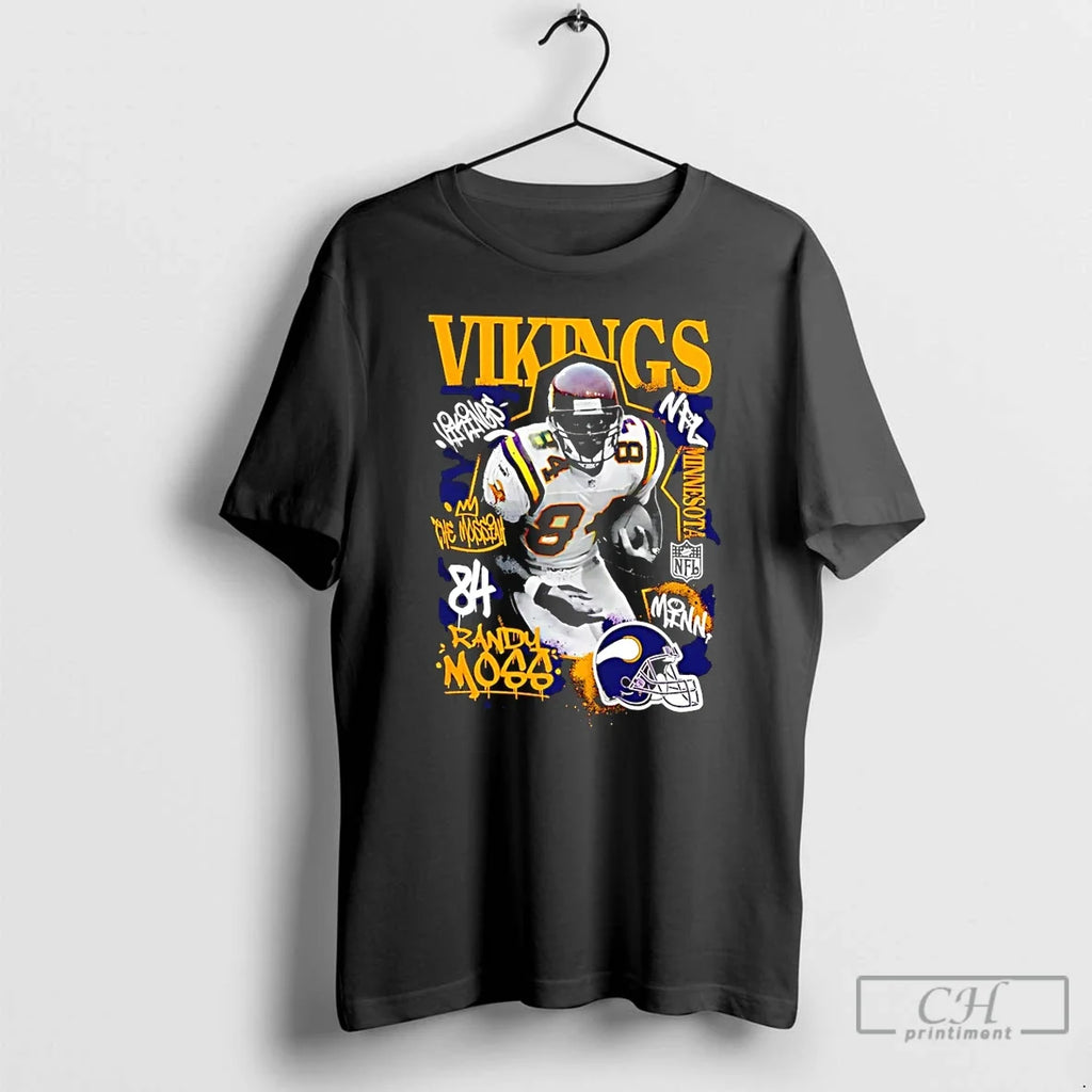 Premium Randy Moss Minnesota Vikings Star Player - Adult & Kids T-Shirts, Sweatshirts & Hoodies apparel design preview 1