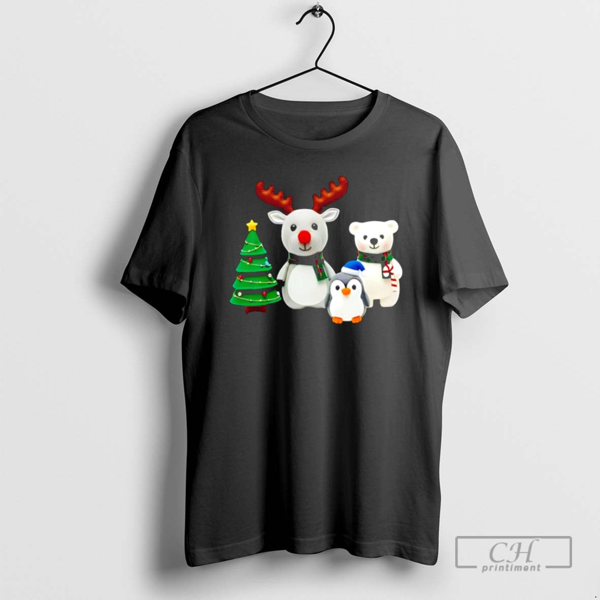 Premium Rudolph The Red Nosed Reindeer Vintage Patch - Adult & Kids T-Shirts, Sweatshirts & Hoodies apparel design preview 1