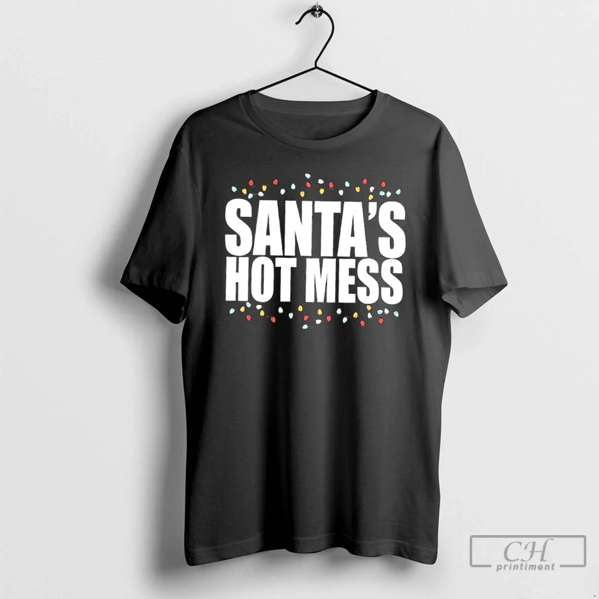 Premium Santas Hot Mess Christmas Lights - Adult & Kids T-Shirts, Sweatshirts & Hoodies apparel design preview 1