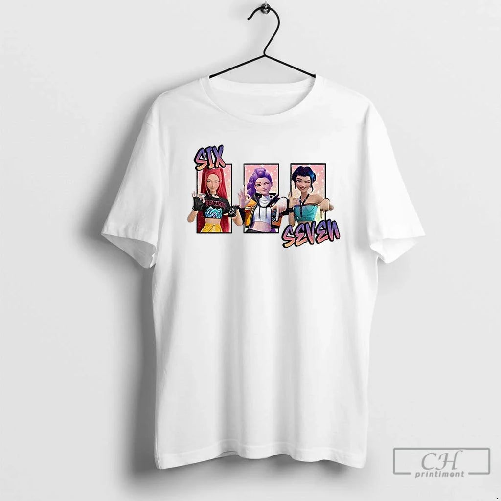 Premium Six Seven 6 7 Meme Kpop Girls Band Huntrix - Adult & Kids T-Shirts, Sweatshirts & Hoodies apparel design preview 1