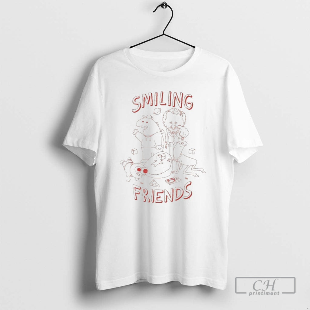 Premium Smiling Friends Group Line Sweater - Adult & Kids T-Shirts, Sweatshirts & Hoodies apparel design preview 1