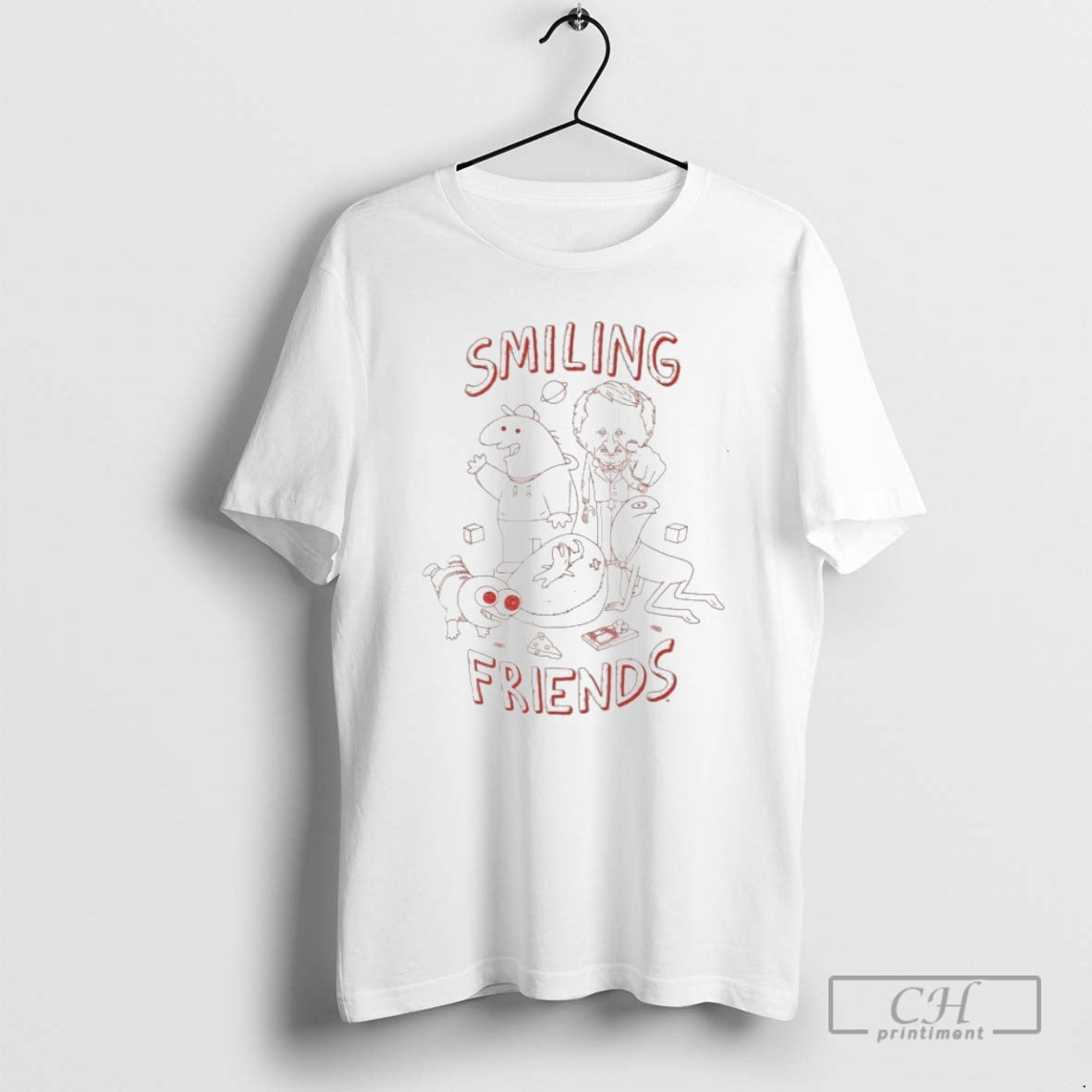 Premium Smiling Friends Group Line Sweater - Adult & Kids T-Shirts, Sweatshirts & Hoodies apparel design preview 1