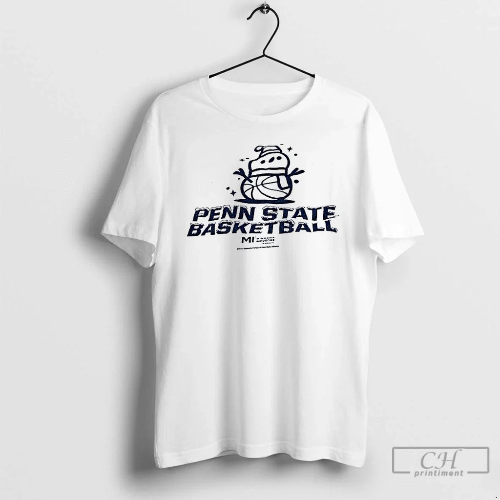 Premium Snowman Penn State Nittany Lions Basketball - Adult & Kids T-Shirts, Sweatshirts & Hoodies apparel design preview 1