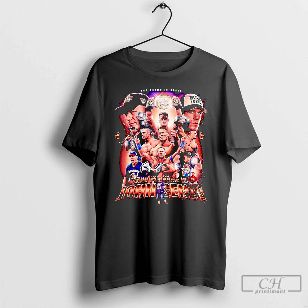 Premium The Champ Is Here And His Name John Cena - Adult & Kids T-Shirts, Sweatshirts & Hoodies apparel design preview 1