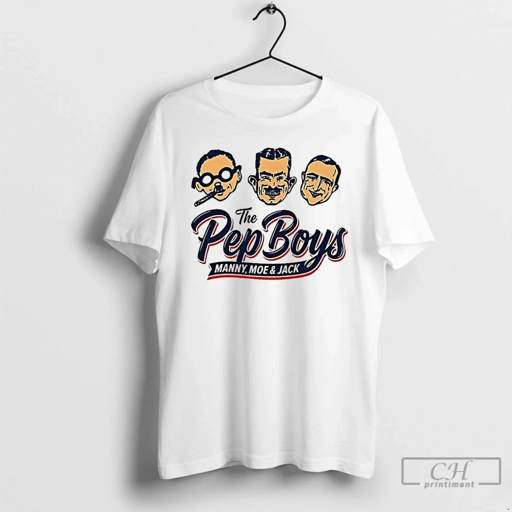 Premium The Pep Boys Manny Moe And Jack Logo Vintage - Adult & Kids T-Shirts, Sweatshirts & Hoodies apparel design preview 1