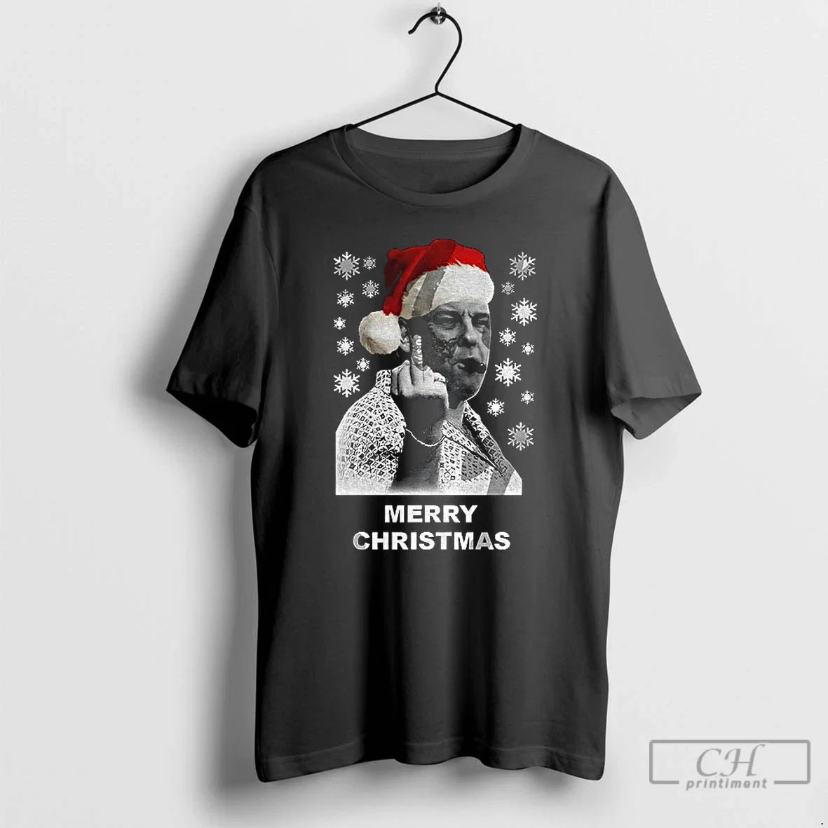 Premium The Sopranos Santa Middle Finger Merry - Adult & Kids T-Shirts, Sweatshirts & Hoodies apparel design preview 1
