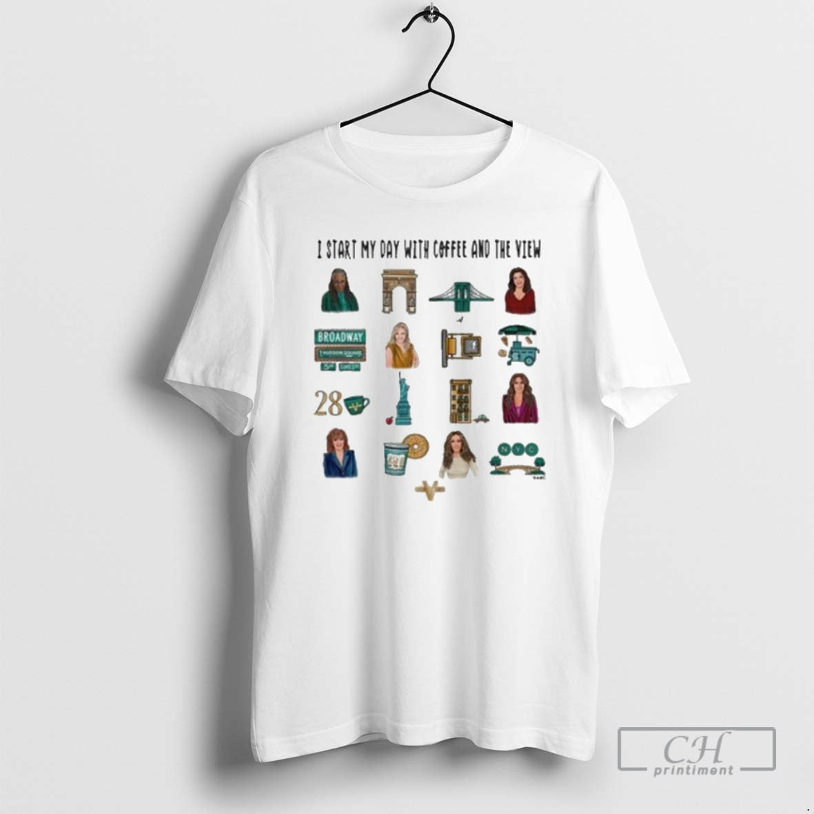 Premium The View I Start My Day With Coffee And - Adult & Kids T-Shirts, Sweatshirts & Hoodies apparel design preview 1