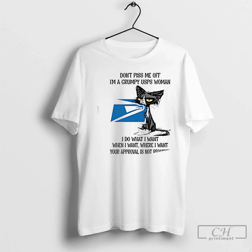 Premium Tired Cat Dont Piss Me Off Im A Grumpy Usps - Adult & Kids T-Shirts, Sweatshirts & Hoodies apparel design preview 1