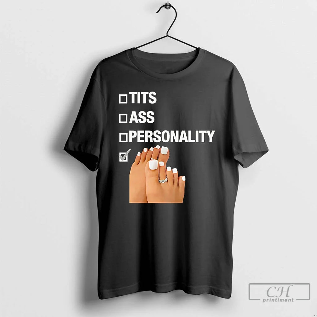 Premium Tits Ass Personality Toes Checklist Christmas - Adult & Kids T-Shirts, Sweatshirts & Hoodies apparel design preview 1