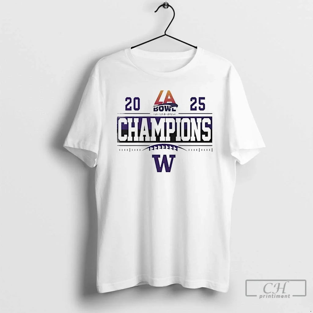 Premium Washington Huskies 2025 Bucked Up La Bowl - Adult & Kids T-Shirts, Sweatshirts & Hoodies apparel design preview 1