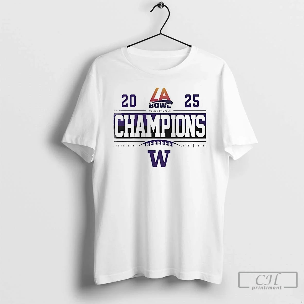 Premium Washington Huskies 2025 Bucked Up La Bowl - Adult & Kids T-Shirts, Sweatshirts & Hoodies apparel design preview 1