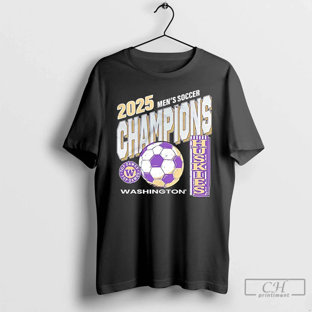 Premium Washington Huskies 2025 Mens Soccer Champions - Adult & Kids T-Shirts, Sweatshirts & Hoodies apparel design preview 1