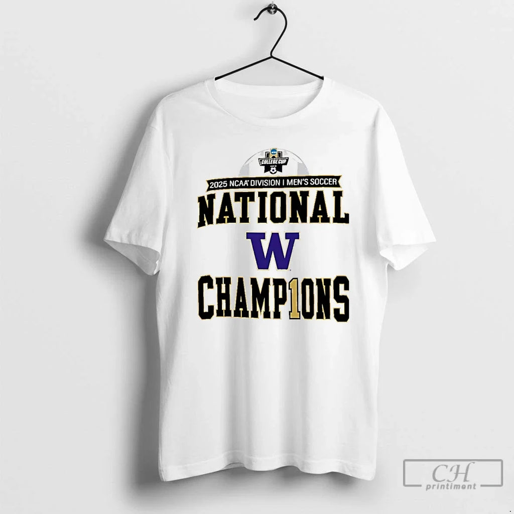Premium Washington Huskies 2025 Ncaa Mens Soccer - Adult & Kids T-Shirts, Sweatshirts & Hoodies apparel design preview 1