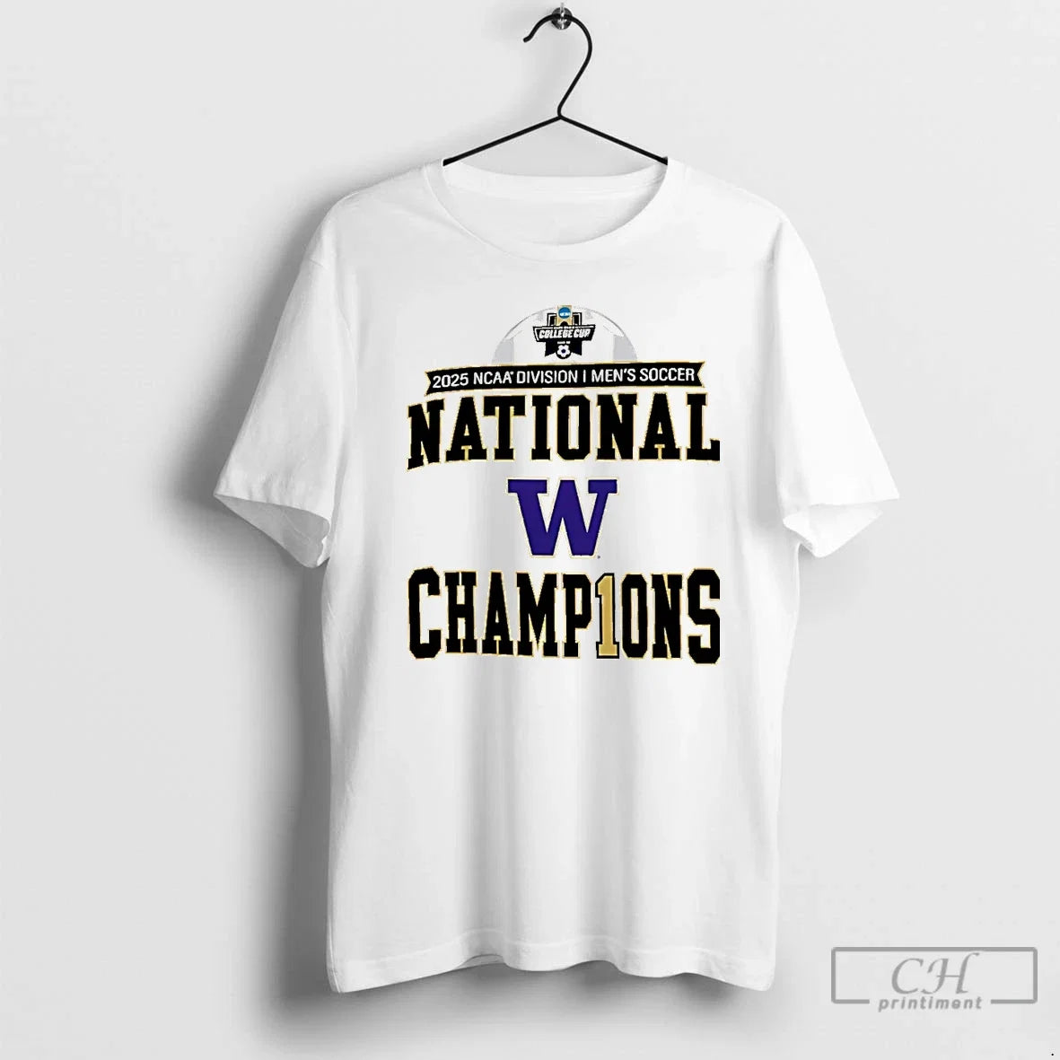 Premium Washington Huskies 2025 Ncaa Mens Soccer - Adult & Kids T-Shirts, Sweatshirts & Hoodies apparel design preview 1