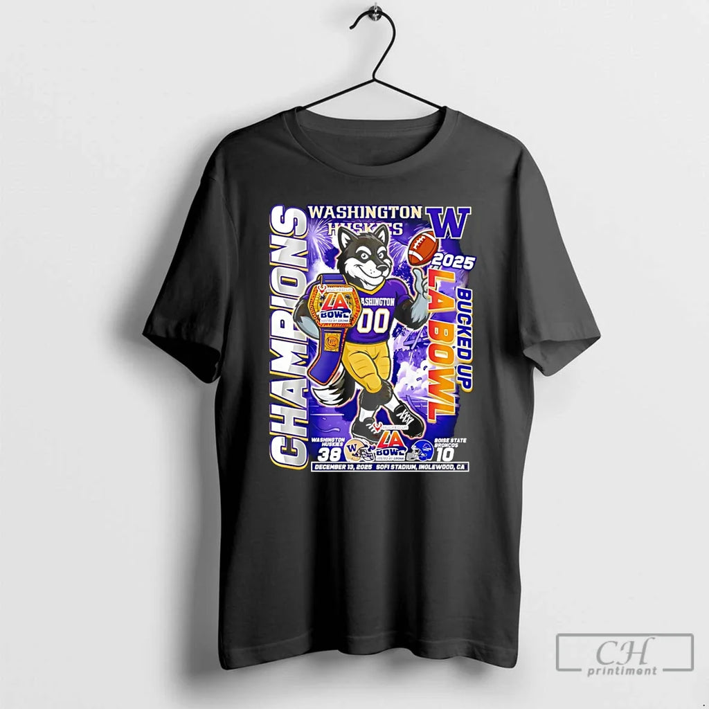 Premium Washington Huskies Bucked Up La Bowl - Adult & Kids T-Shirts, Sweatshirts & Hoodies apparel design preview 1