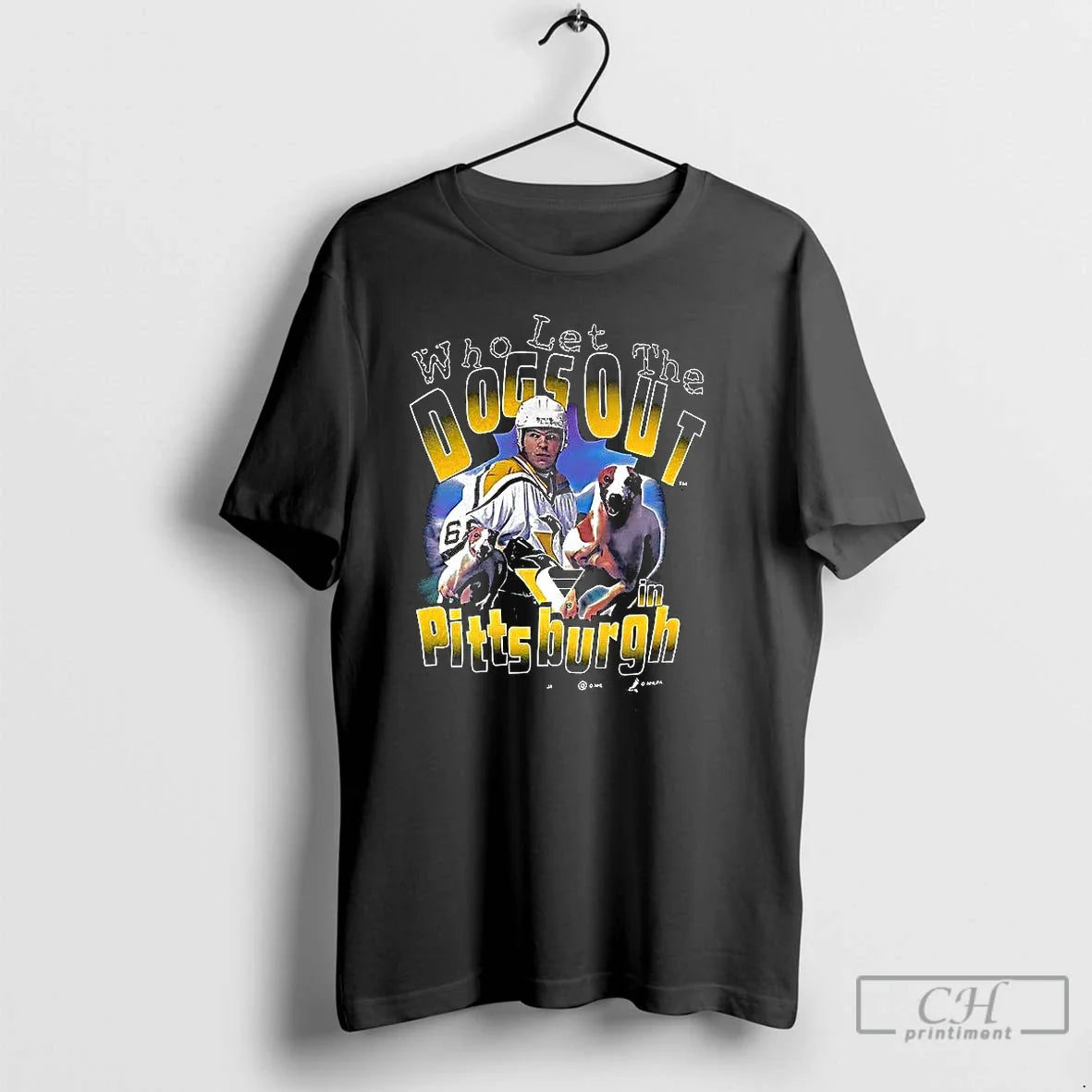 Premium Who Let The Dogs Out In Pittsburgh - Adult & Kids T-Shirts, Sweatshirts & Hoodies apparel design preview 1