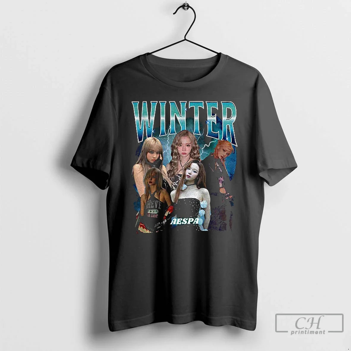 Premium Winter Aespa Retro 90s Kpop - Adult & Kids T-Shirts, Sweatshirts & Hoodies apparel design preview 1