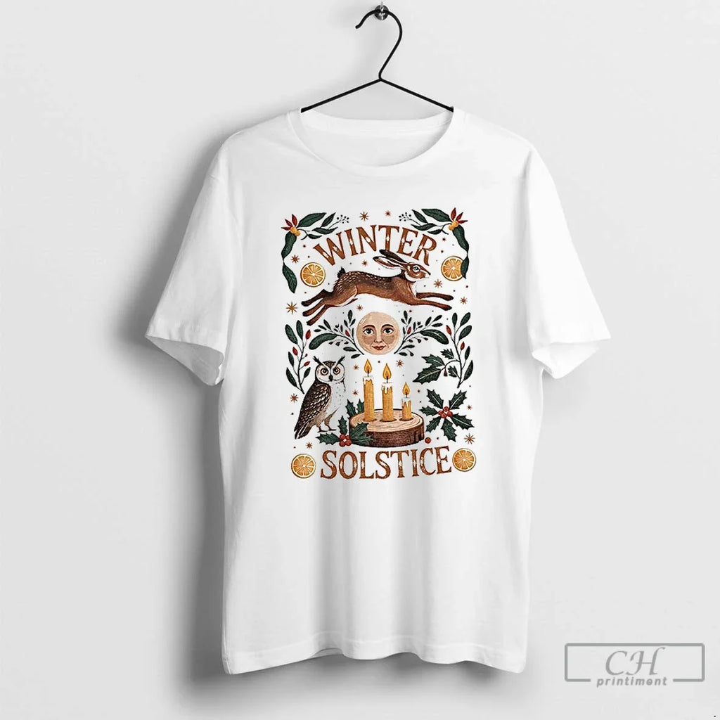 Premium Winter Solstice Mystical Moon And Rabbit - Adult & Kids T-Shirts, Sweatshirts & Hoodies apparel design preview 1