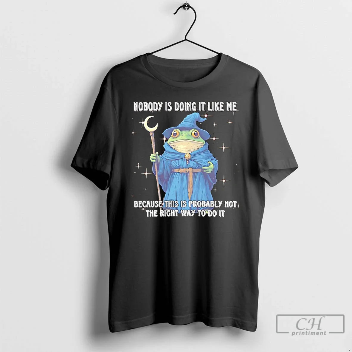 Premium Wizard Frog Nobody Is Doing It Like Me - Adult & Kids T-Shirts, Sweatshirts & Hoodies apparel design preview 1