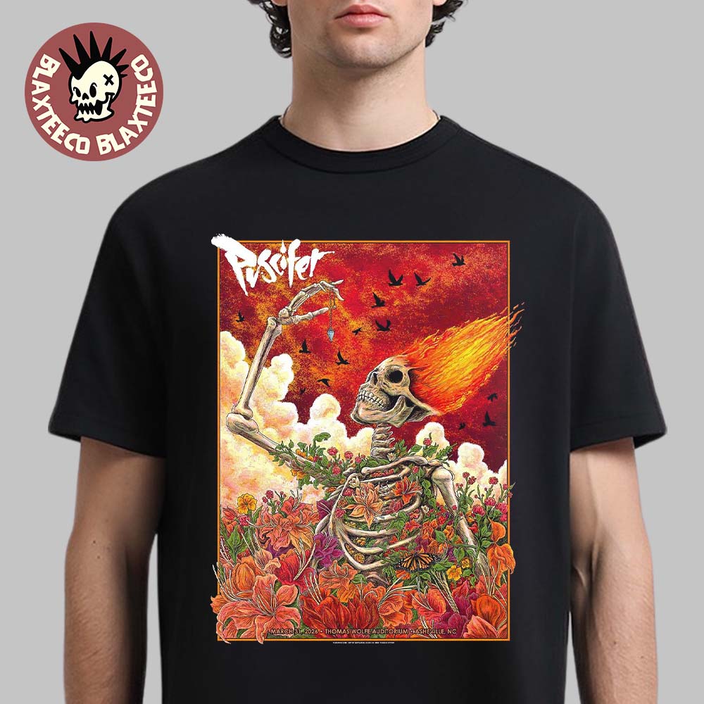 Puscifer Asheville North Carolina 2026 Gig Poster At - Adult & Kids T-Shirts, Sweatshirts & Hoodies apparel design preview 1