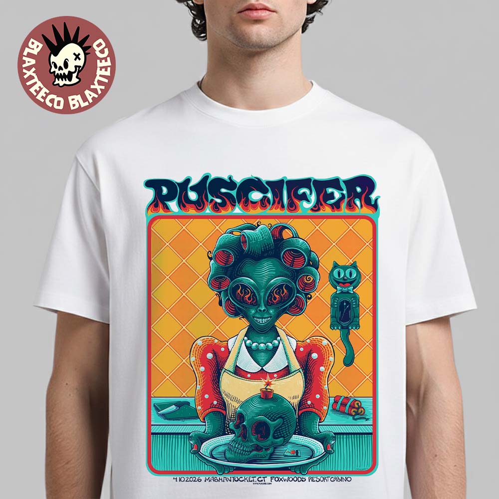 Puscifer Mashantucket Connecticut 2026 Gig Poster At - Adult & Kids T-Shirts, Sweatshirts & Hoodies apparel design preview 1