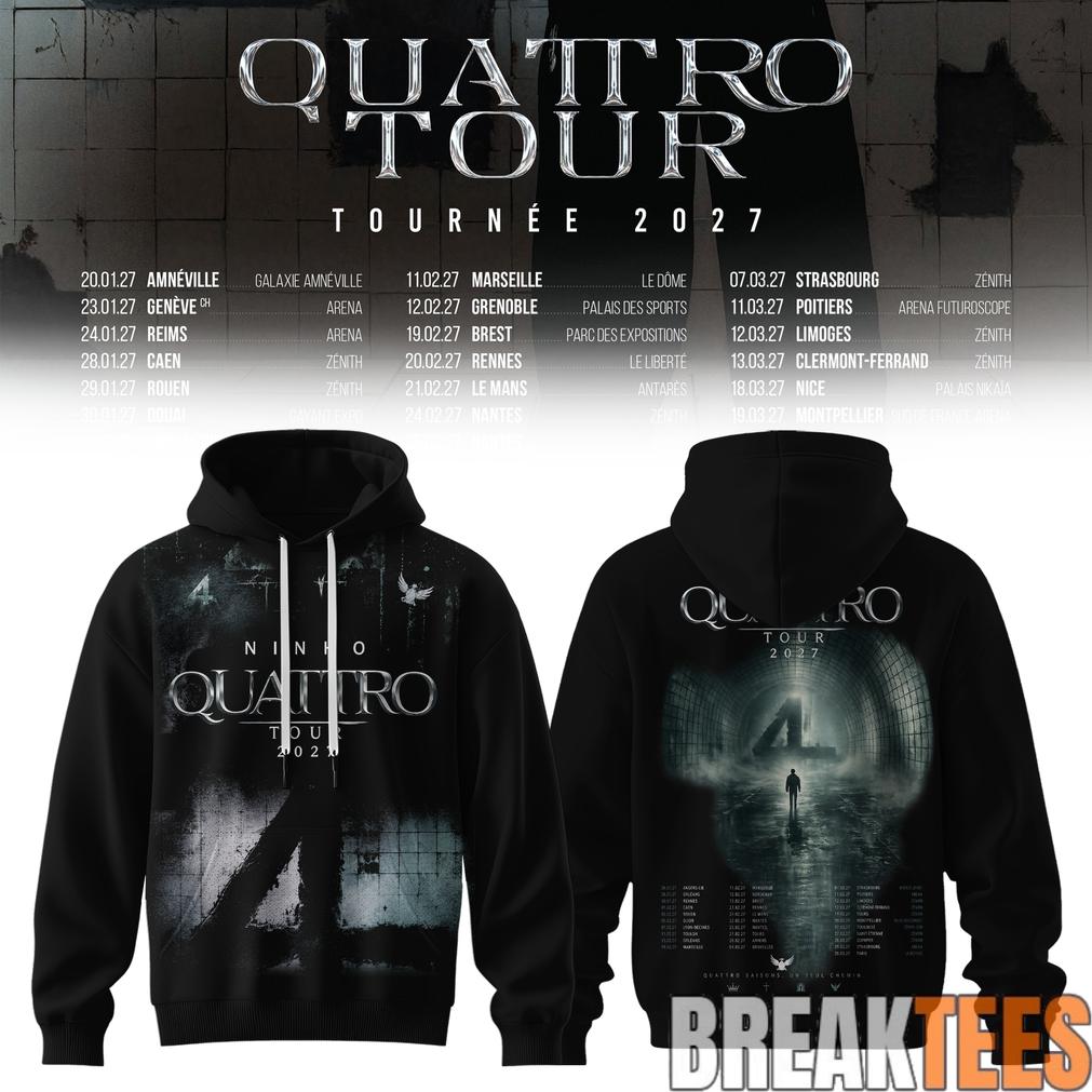 Ninho QUATTRO Tour - Adult & Kids T-Shirts, Sweatshirts & Hoodies apparel design preview 1