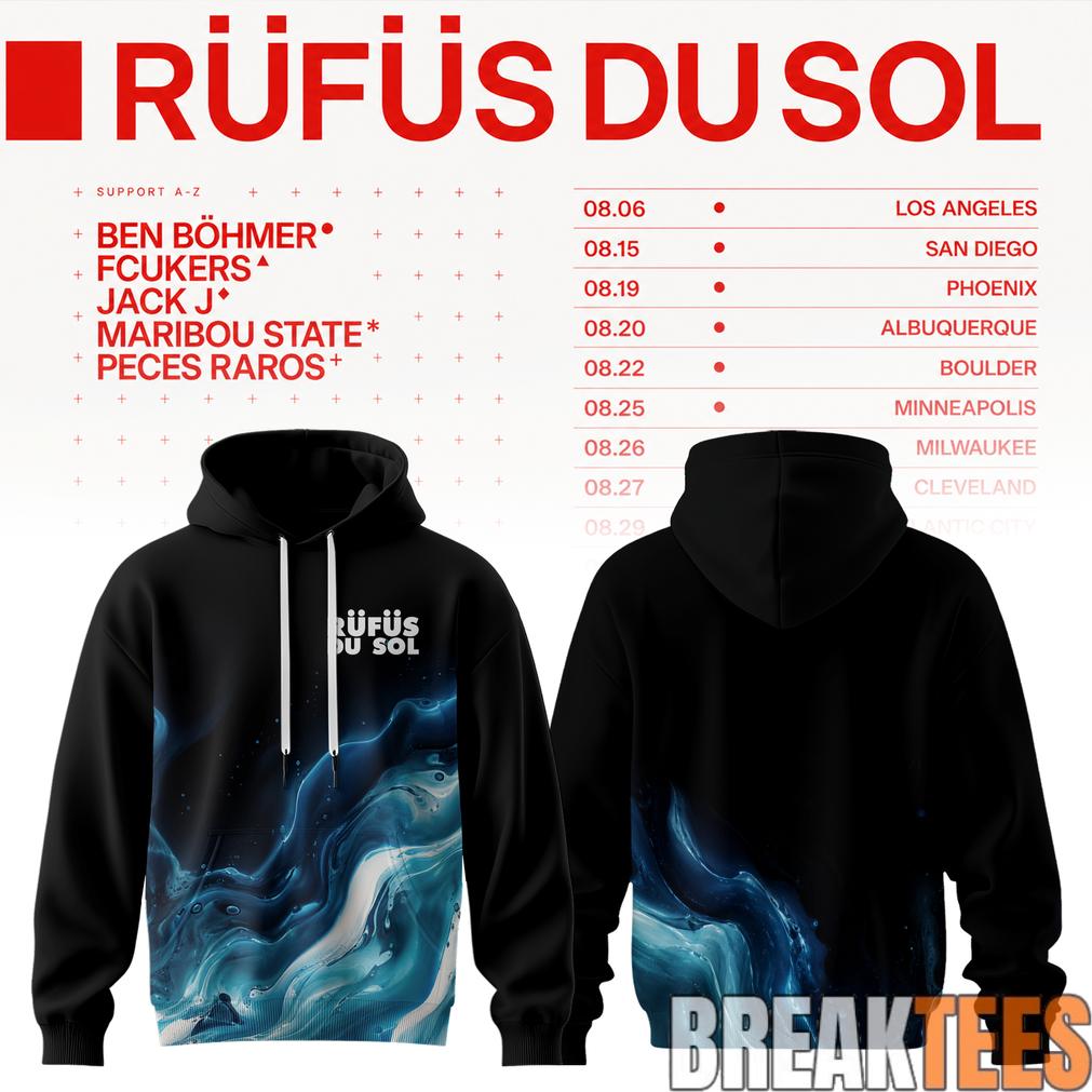 Rufus Du Sol 2026 Tour Special - Adult & Kids T-Shirts, Sweatshirts & Hoodies apparel design preview 1