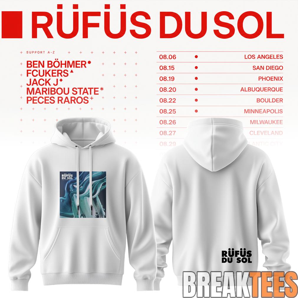 Rufus Du Sol 2026 Tour White - Adult & Kids T-Shirts, Sweatshirts & Hoodies apparel design preview 1