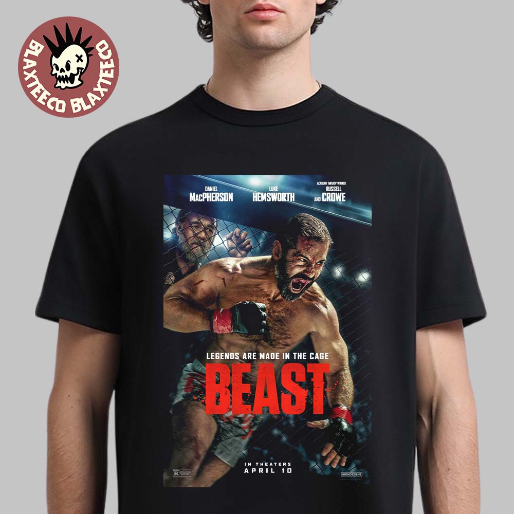 Russell Crowe Beast MMA Movie Legends Are Made In The - Adult & Kids T-Shirts, Sweatshirts & Hoodies apparel design preview 1