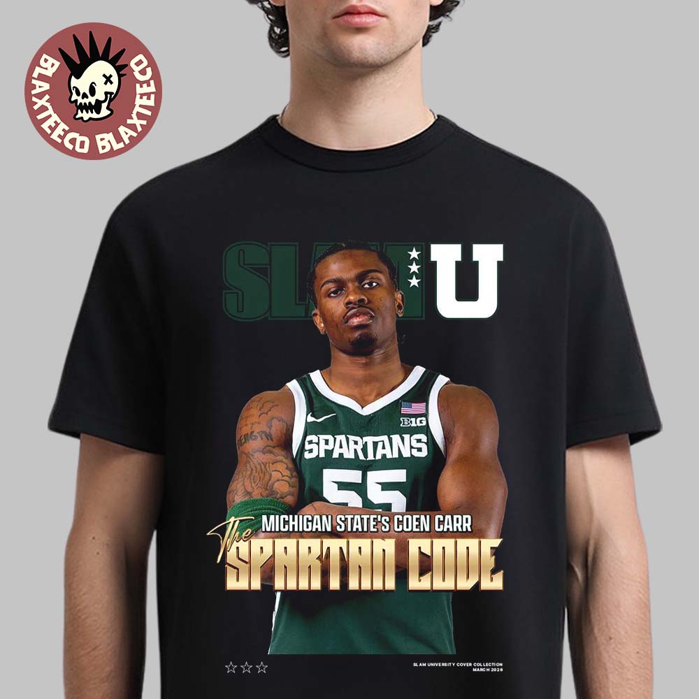 SLAMU Michigan State Spartans Coen Carr The Spartan - Adult & Kids T-Shirts, Sweatshirts & Hoodies apparel design preview 1