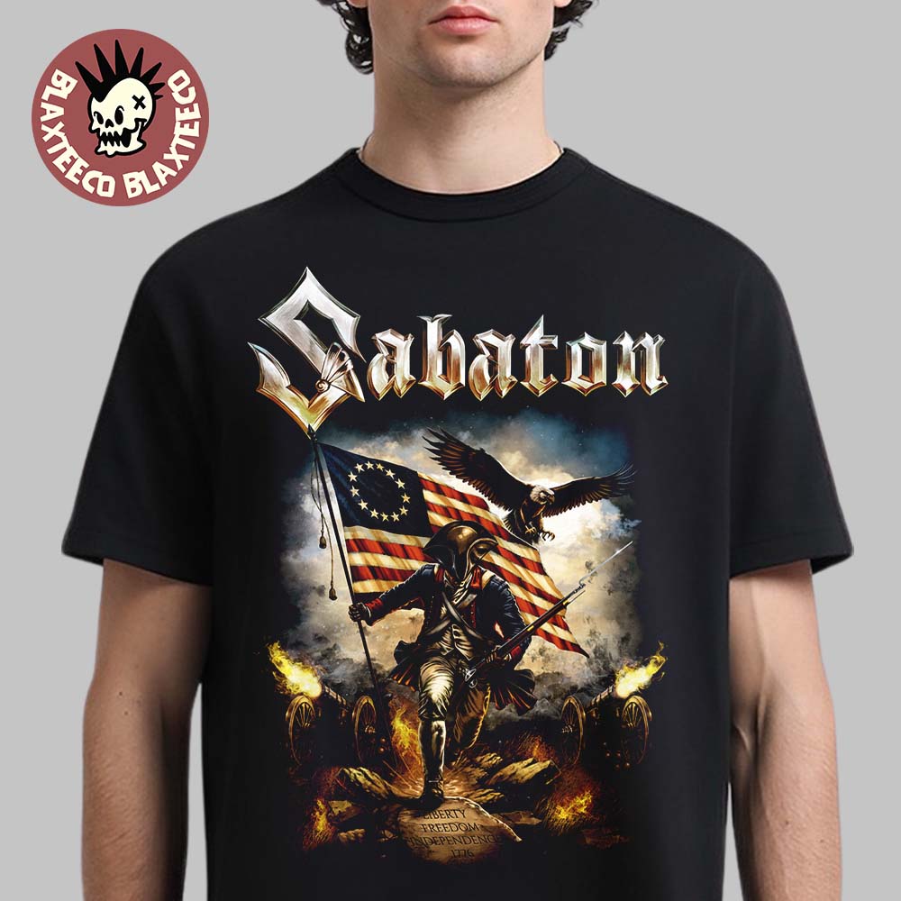 Sabaton USA Happy 4th Of July 2026 Liberty Death - Adult & Kids T-Shirts, Sweatshirts & Hoodies apparel design preview 1
