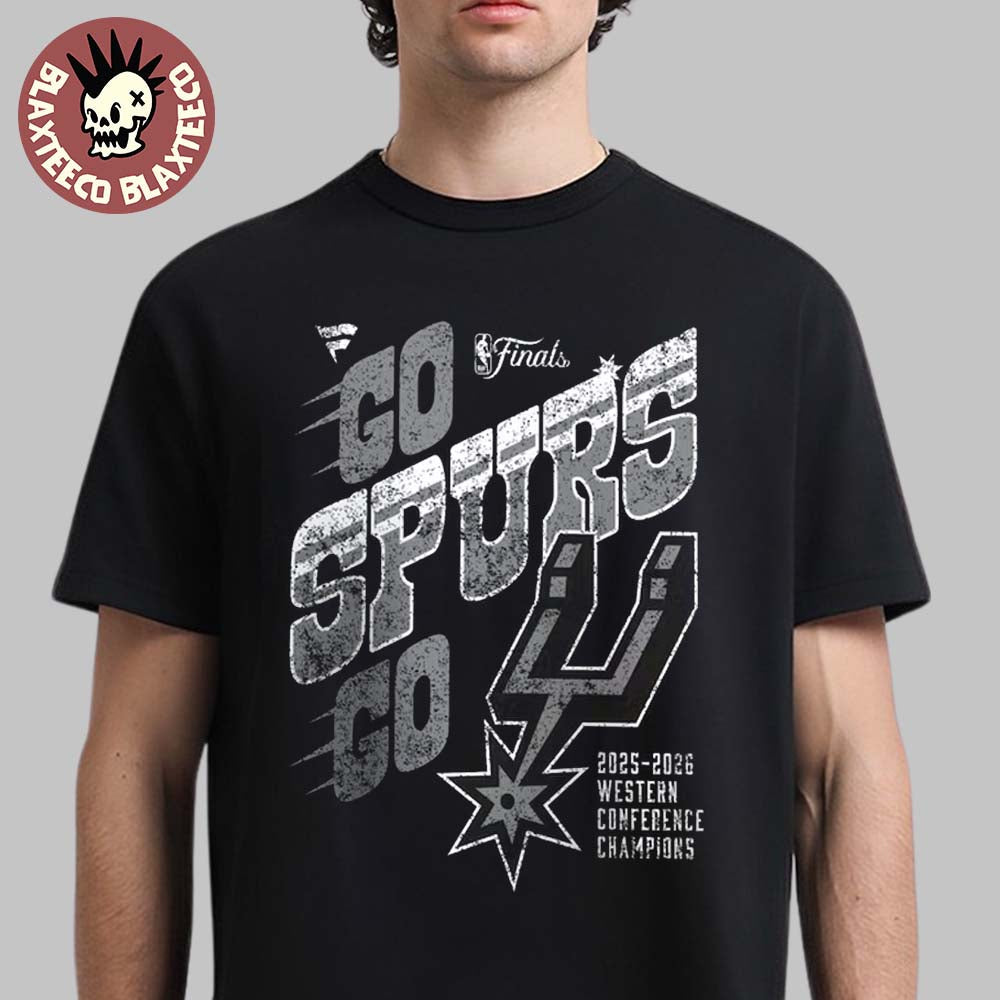 San Antonio Spurs Fanatics Black 2026 NBA Western - Adult & Kids T-Shirts, Sweatshirts & Hoodies apparel design preview 1