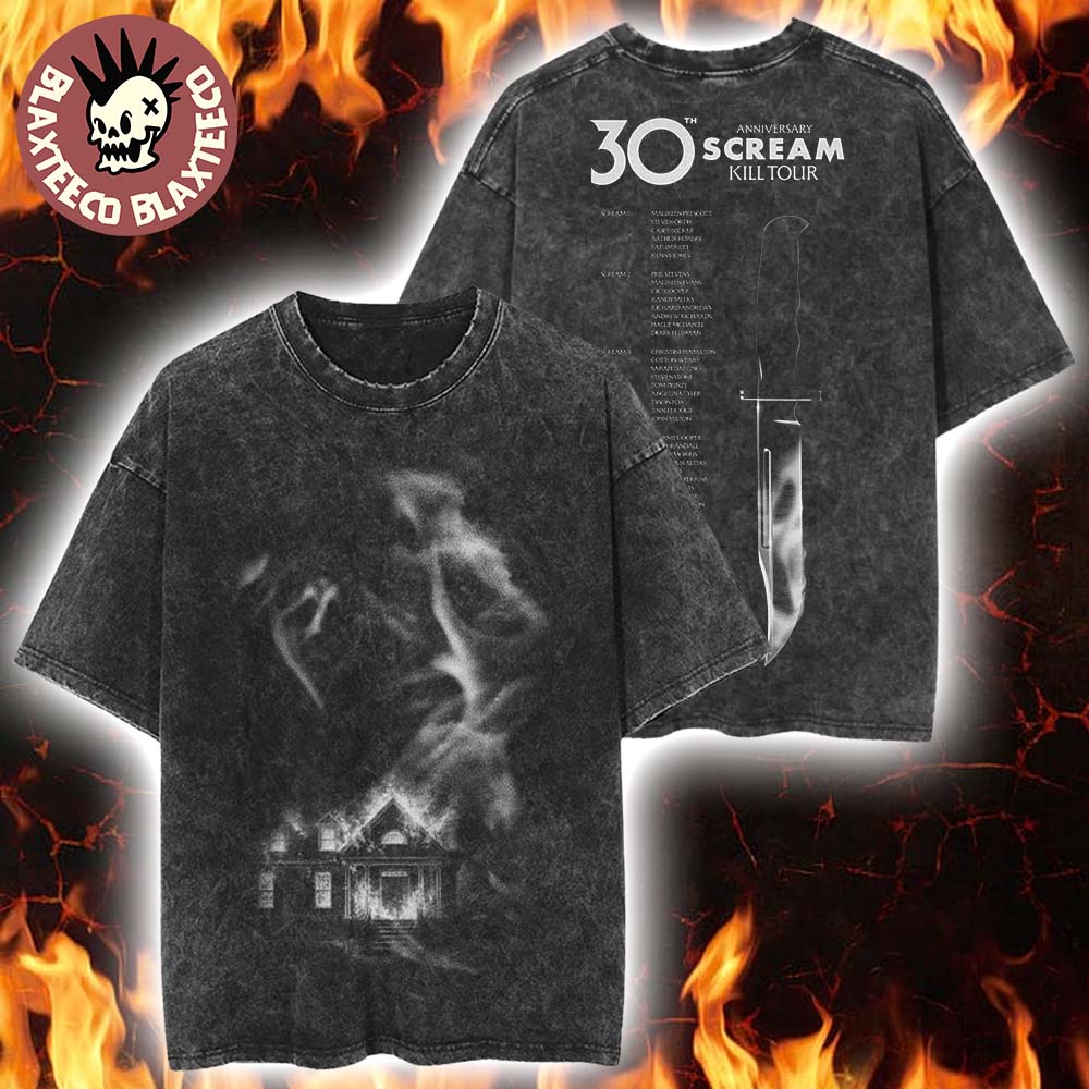 Scream 7 30th Anniversary Kill Tour Vintage Washed - Adult & Kids T-Shirts, Sweatshirts & Hoodies apparel design preview 1
