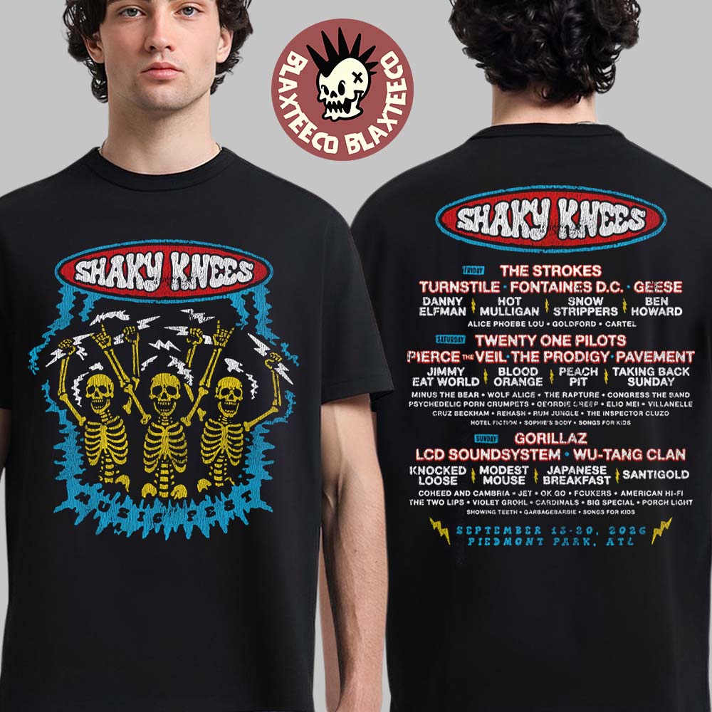 Shaky Knees Music Festival 2026 At Piedmont Park - Adult & Kids T-Shirts, Sweatshirts & Hoodies apparel design preview 1