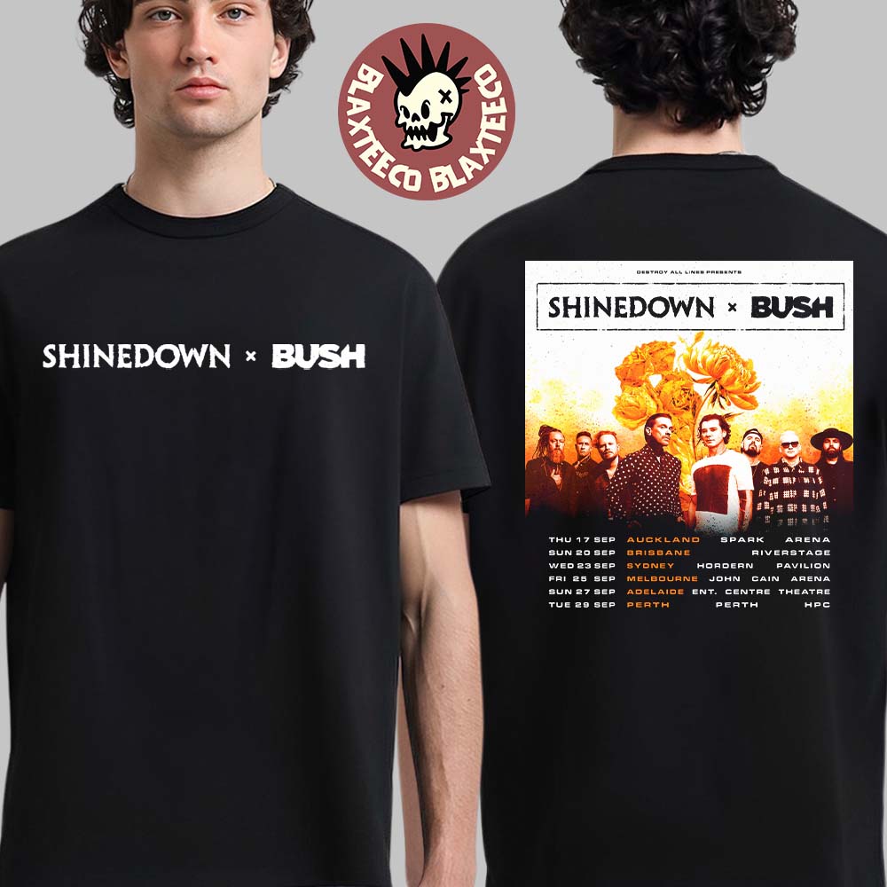 Shinedown X Bush Dance Kid Act II Tour Australia 2026 - Adult & Kids T-Shirts, Sweatshirts & Hoodies apparel design preview 1
