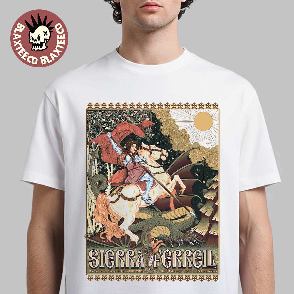 Sierra Ferrell Chicago Illinois 2026 Event Poster At - Adult & Kids T-Shirts, Sweatshirts & Hoodies apparel design preview 1