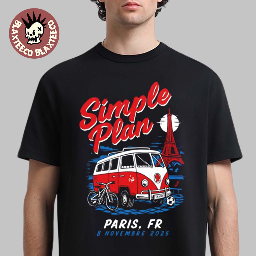 Simple Plan Paris France 2025 Event At La Defense - Adult & Kids T-Shirts, Sweatshirts & Hoodies apparel design preview 1