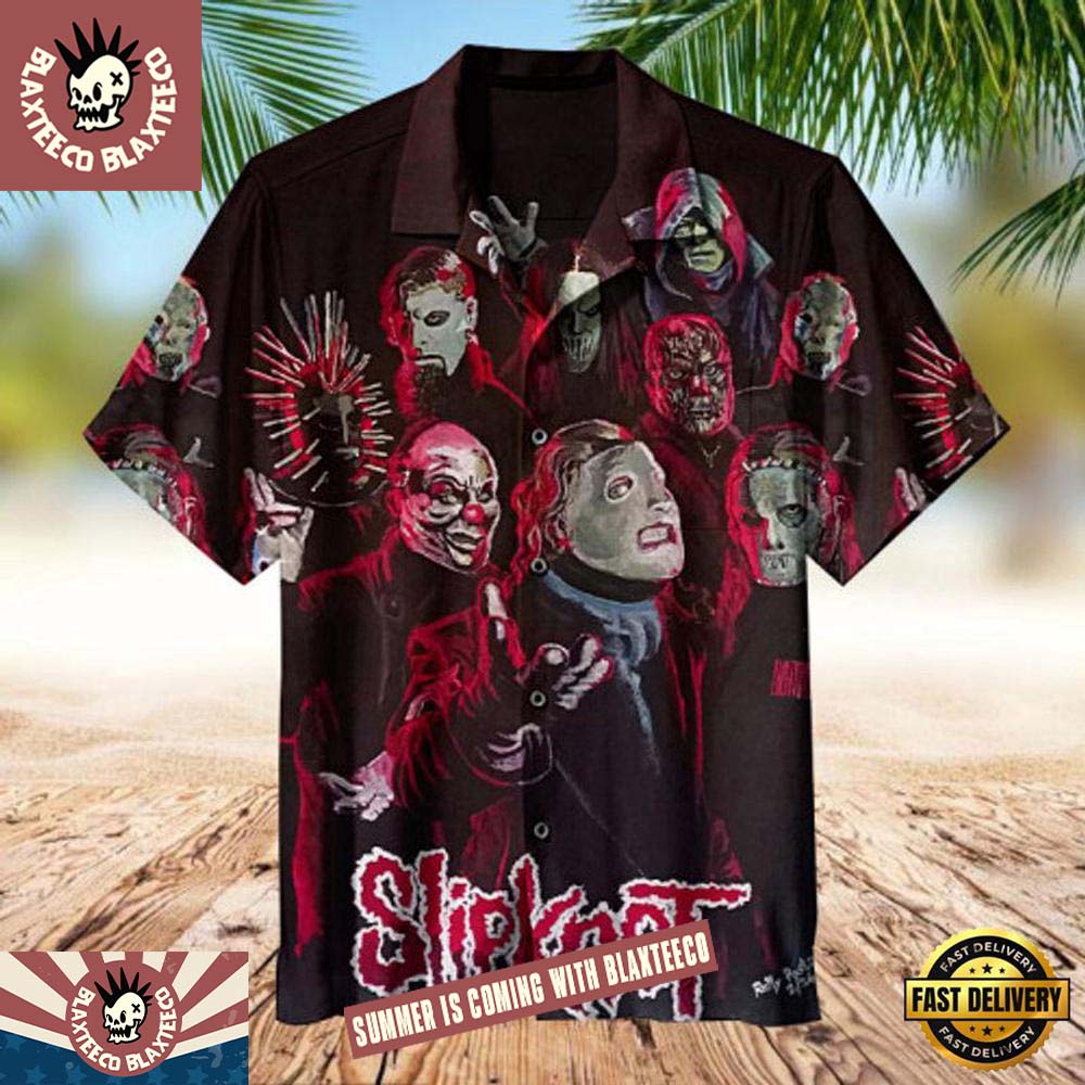 Slipknot Masked Mayhem Summer Hawaiian - Adult & Kids T-Shirts, Sweatshirts & Hoodies apparel design preview 1