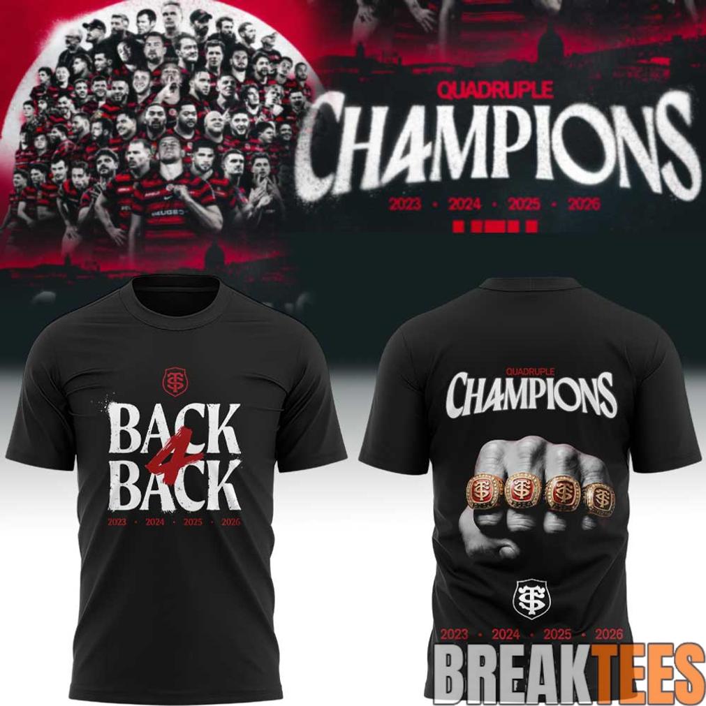 Stade Toulousain Rugby Back four Champions - Adult & Kids T-Shirts, Sweatshirts & Hoodies apparel design preview 1