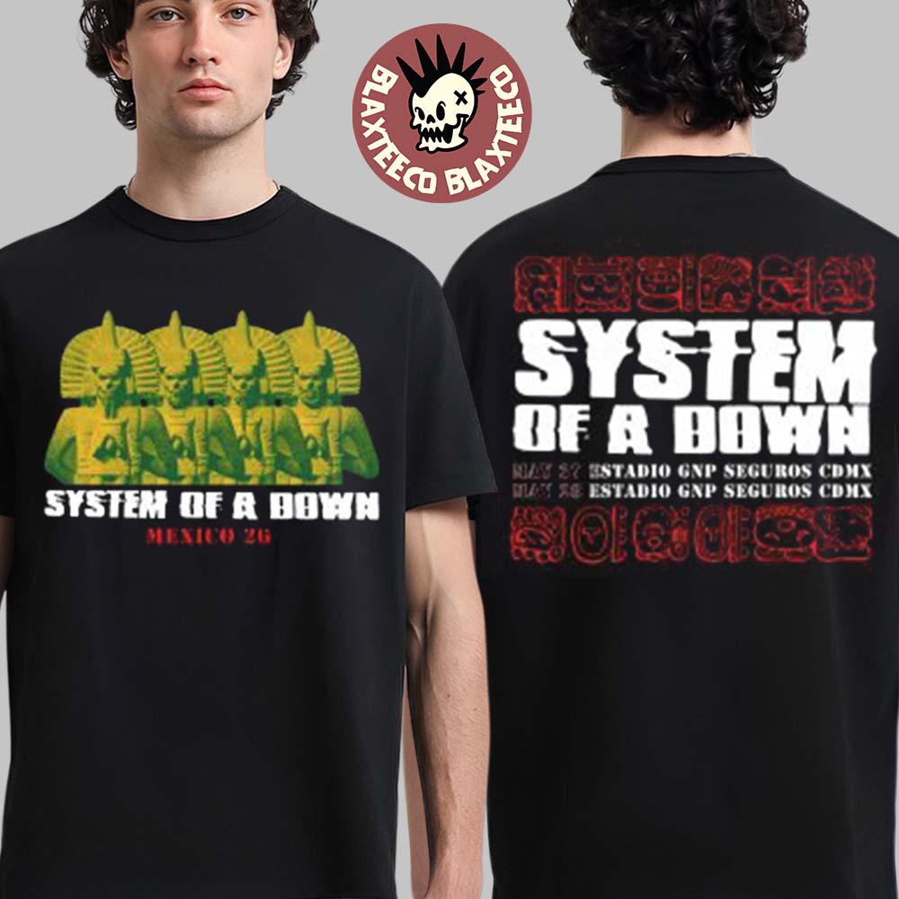 System Of A Down CDMX Mexico 2026 Event Merch At - Adult & Kids T-Shirts, Sweatshirts & Hoodies apparel design preview 1