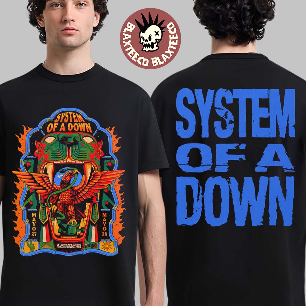 System Of A Down CDMX Mexico 2026 Merch De Jonas - Adult & Kids T-Shirts, Sweatshirts & Hoodies apparel design preview 1