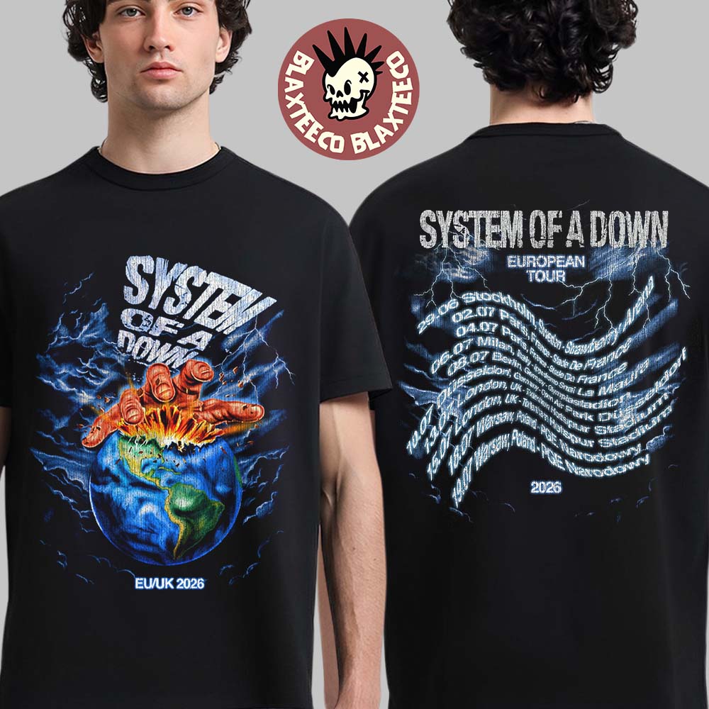 System Of A Down EU And UK 2026 Tour Merch The Hand - Adult & Kids T-Shirts, Sweatshirts & Hoodies apparel design preview 1